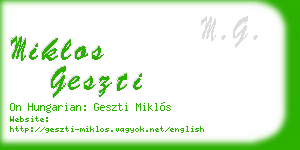 miklos geszti business card